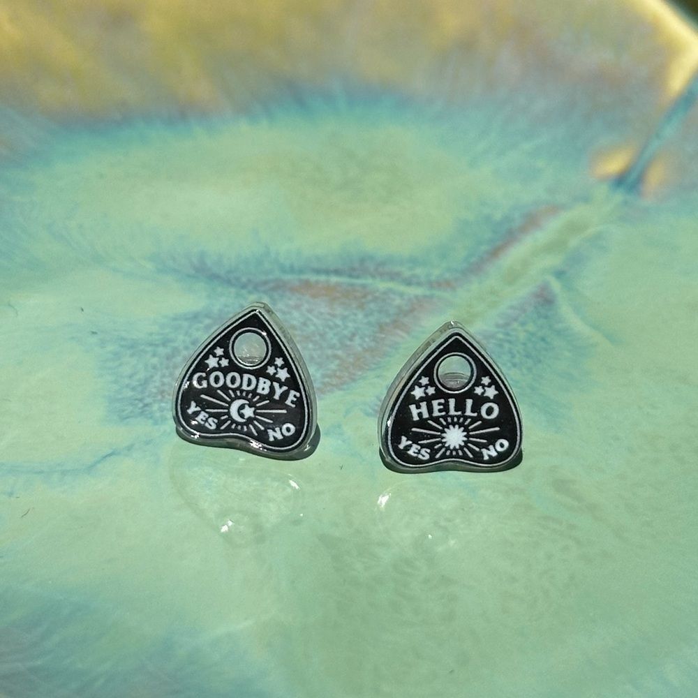 Ouija board earrings